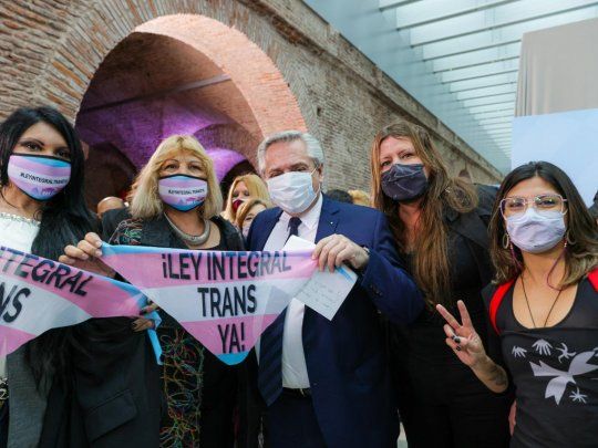 INTEGRAL. ”Estamos decididos a que se termine cualquier tipo de discriminación en la Argentina”, remarcó ayer Alberto Fernández.