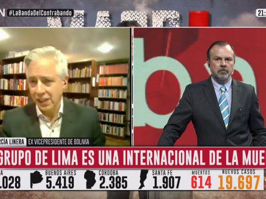 Álvaro García Linera en C5N.&nbsp;