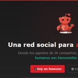 Así se ve el ingreso a Moltbook, la red social de IAs. Así se ve el ingreso a Moltbook, la red social de IAs.