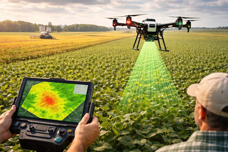 Con Edge AI, los drones procesan datos en tiempo real y entregan mapas listos para la toma de decisiones al aterrizar, mientras que el satélite proporciona información menos actualizada. Con Edge AI, los drones procesan datos en tiempo real y entregan mapas listos para la toma de decisiones al aterrizar, mientras que el satélite proporciona información menos actualizada.