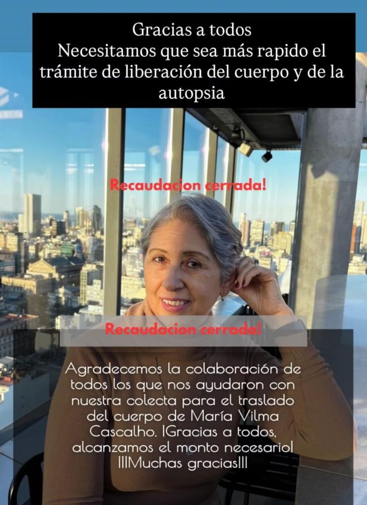 Su hija, Carolina Bizinoto, impulsa una colecta para repatriar el cuerpo a Brasil y reclama justicia por la muerte de su madre. Su hija, Carolina Bizinoto, impulsa una colecta para repatriar el cuerpo a Brasil y reclama justicia por la muerte de su madre.