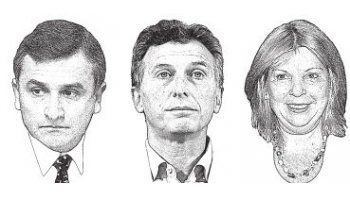 Gerardo Morales, Mauricio Macri y Elisa Carrió