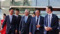 Alberto Fernández se reunión con empresarios de la empresa Huawei.