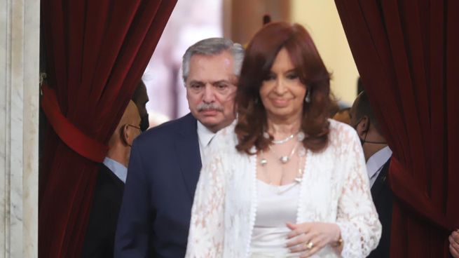 Alberto y Cristina Kirchner en Congreso