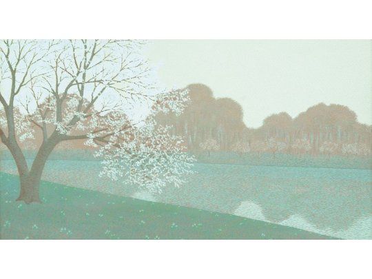 Guillermo Butler. “Primavera”  (1922) Temple/ cartón perteneciente al Museo Colección Castagnino +macro, y que fue prestado para esta exposición que cierra el 13 de enero.