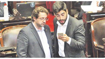 Massismo, calmado. Marco Lavagna y Facundo Moyano en el recinto. El fin de semana cesaron las hostilidades y hubo acuerdo para votar.