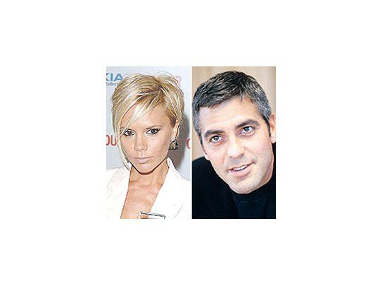 Victoria Beckam y George Clooney.