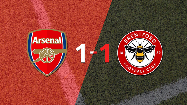 Arsenal no pudo en casa ante Brentford y empataron 1-1