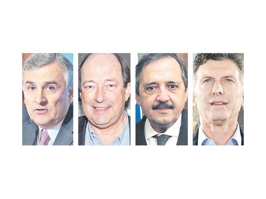 Gerardo Morales, Ernesto Sanz, Ricardo Alfonsín y Mauricio Macri