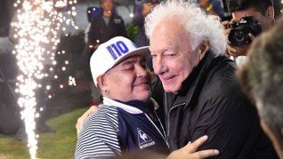 Diego Maradona y Guillermo Coppola en uno de sus últimos encuentros.