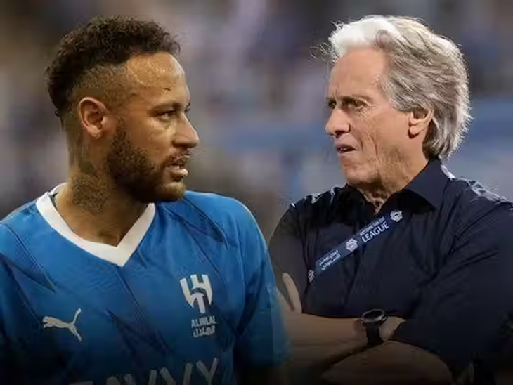 Neymar and Jorge Jesus