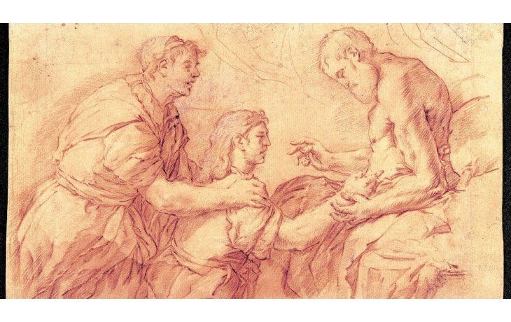 ámbito.com | Luca Giordano. El dibujo recién adquirido en Nueva York es previo a la obra “Presentación de Jacob a Isaac”.