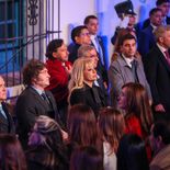 Javier Milei y Victoria Villarruel estuvieron casi cara a cara pero ni se miraron en la Vigilia de la Independencia, en Tucumán. Javier Milei y Victoria Villarruel estuvieron casi cara a cara pero ni se miraron en la Vigilia de la Independencia, en Tucumán.