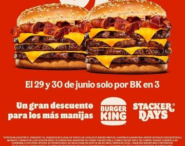 Burger King celebra su Stacker Day con descuento de 50%
