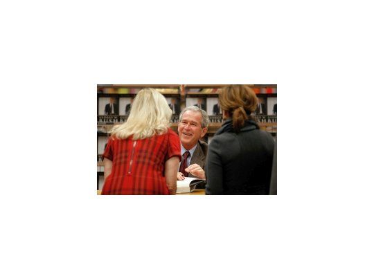 George W. Bush, durante la presentación de su libro.
