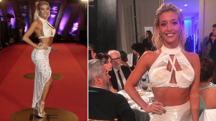 Sol Pérez en los Martin Fierro 2018 con el vestido de la discordia 