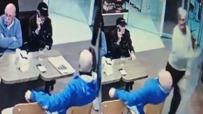 El momento fue captado por las cámaras de seguridad del lugar.&nbsp;