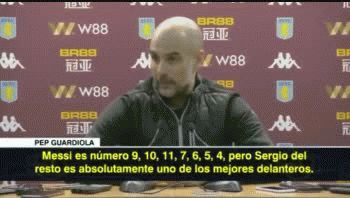Josep Guardiola se refiri&oacute; al mejor nueve del mundo y lo excluy&oacute; a Ag&uuml;ero... porque lo nombr&oacute; a Messi.