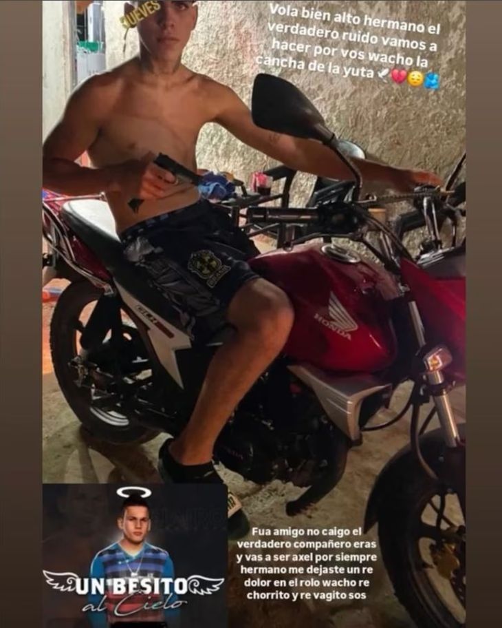 Despidieron en las redes al motochorro asesinado en Merlo. Despidieron en las redes al motochorro asesinado en Merlo.