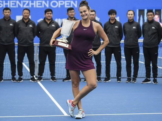Sabalenka es la primera campeona entre las mujeres. Ganó el torneo de Shenzhen.