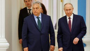 El primer ministro húngaro, Viktor Orban, y el presidente ruso, Vladímir Putin mantuvieron una conferencia de prensa en conjunto.&nbsp;