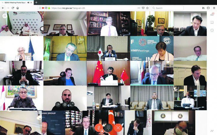 G-20. En la víspera de la presentación de la oferta, Martín Guzmán participó ayer, vía virtual, de la reunión del G-20.&nbsp;