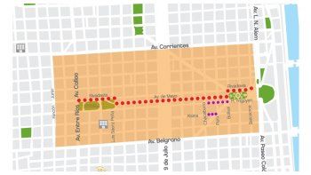Mapa de cortes en la Ciudad por la Asamblea Legislativa