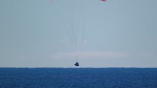 Los astronautas amerizaron en el oceano Pacífico.