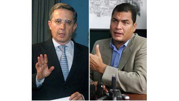 Alvaro Uribe y Rafael Correa