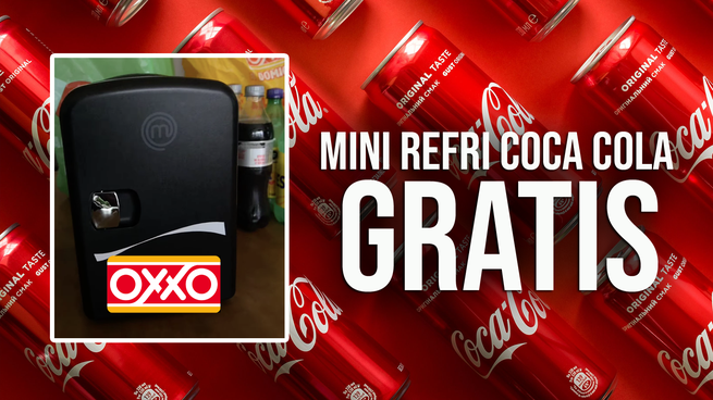 Puedes obtener gratis un mini refri Coca Cola en Oxxo.