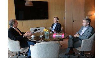 Schiaretti, Macri y Frigerio, en la sede del gobierno porteño.