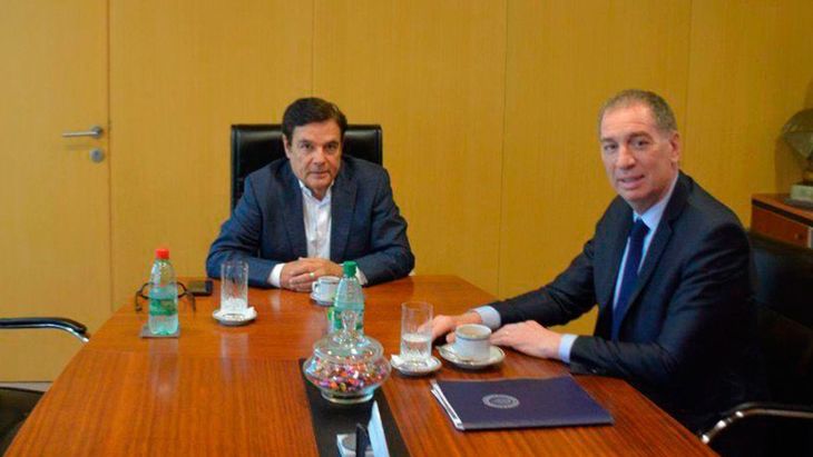 Carlos Rovira y Diego Santilli, juntos en Misiones. Carlos Rovira y Diego Santilli, juntos en Misiones.