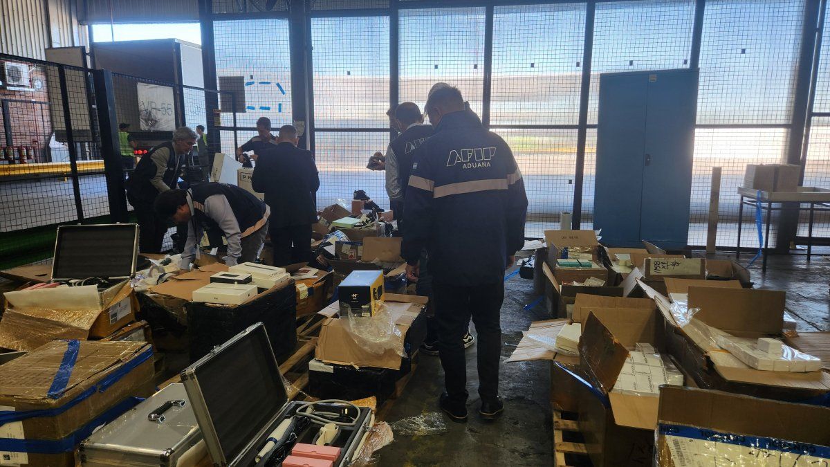 Customs seized merchandise valued at millions of dollars after mega-operation in Ezeiza
