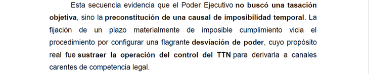 Uno de los tramos centrales del escrito al que accedió Ámbito, en exclusiva.
