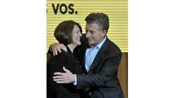 Graciela Reybaud y Mauricio Macri.