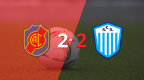 los dos goles de federico martinez no evitaron el empate entre colegiales y argentino de merlo
