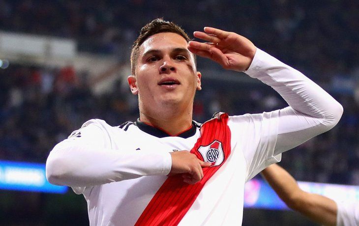 El festejo de Juan Fernando Quintero el día que alcanzó la gloria eterna con River