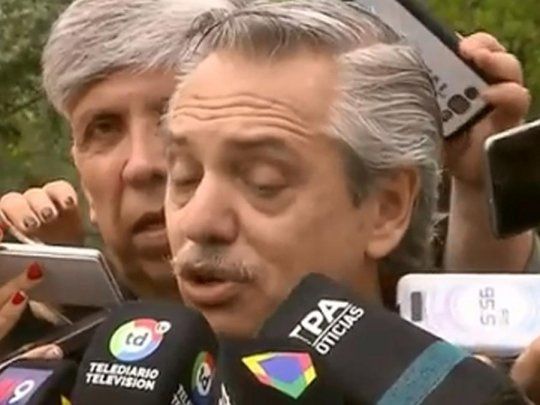 Alberto Fernández, visiblemente emocionado