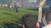 violencia en el futbol: incidentes, balas de goma y patrulleros incendiados en santa fe