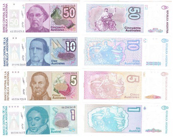 Billetes Australes. Billetes Australes.