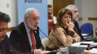 El perito contable Oscar Fernández en la Comisión de Juicio Político de Diputados.