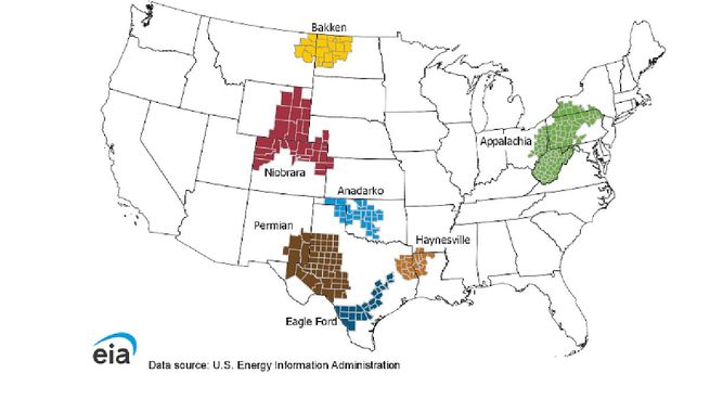Mapa del crudo. En Texas, el principal estado productor de petróleo del país, el bombeo aumentó en agosto un 0,5% hasta un récord mensual de 5,63 millones de bpd, según los datos de la EIA.