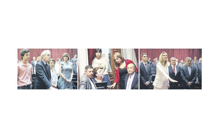 Día de jura para todos los senadores que ingresan desde el 10 de diciembre. Federico Pinedo juró ayer como senador rodeado de su familia, incluida su madre Sofía Laferrere. Gabriela Michetti, junto a Alfredo de Ángeli, Laura Montero y Adolfo Rodríguez Saá, estrena cargo de presidente del Senado. La tucumana Silvia Elías de Pérez juró acompañada de su familia y de José Cano.