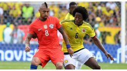 Colombia and Chile played little and did not take advantage. Colombia and Chile played little and did not take advantage.