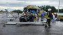 A brutal accident in Carmen de Areco ended the lives of four police officers. A brutal accident in Carmen de Areco ended the lives of four police officers.