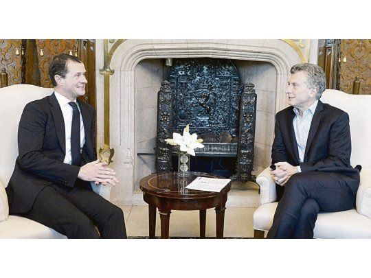 Reunión. Directivo de Schlumberger estuvo ayer con Mauricio Macri.