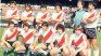 Surrounded by figures. Daniel Messina (second from bottom) before a match with River. Surrounded by figures. Daniel Messina (second from bottom) before a match with River.