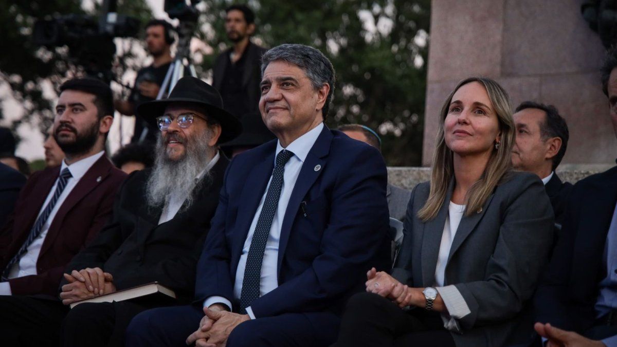 Jorge Macri called for the “release of the hostages that Hamas is holding hostage” during the Hanukkah event