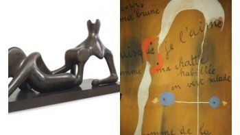 Rércod en Londres. La escultura de Henry Moore y la pintura de Miró subastados en Christie´s de Londres.