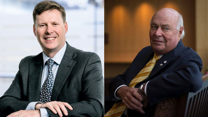 Norman Keevil, fundador de Teck Resources, y Duncan Wanblad, CEO de Anglo American. Norman Keevil, fundador de Teck Resources, y Duncan Wanblad, CEO de Anglo American.